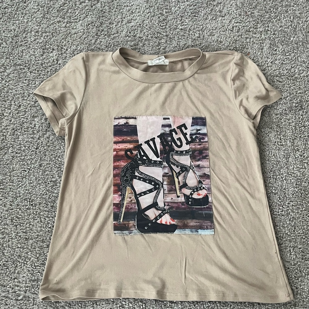 Rainbow Cream Black Graphic Polo Tee